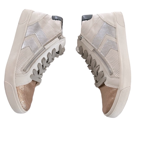 DOLCE VITA ZONYA COPPER AND WHITE LEATHER SNEAKERS SIZE 9 - Picture 6 of 14